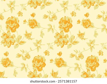 botanical floral vector seamless pattern with roses herbs and leaves big set background with flowers