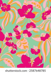 botanical floral vector seamless pattern with roses herbs and leaves big set background with flowers,vector