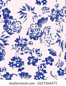 floral botânico, vetor, padrão sem costura, folhas, conjunto grande, fundo com flores.