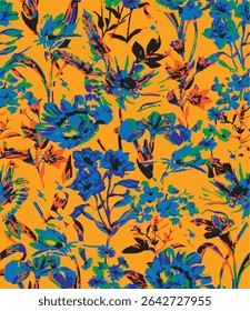 botanical floral, vector, seamless pattern , herbs and leaves ,big set, background with flowers