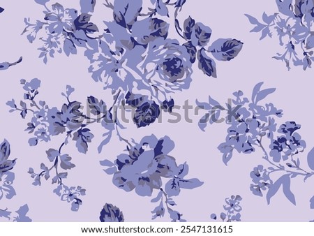 botanical floral vector seamless pattern with roses herbs and leaves big set background with flowers