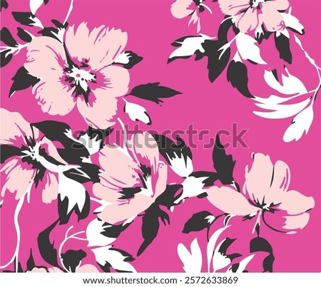botanical floral vector seamless pattern with roses herbs and leaves background with flowers