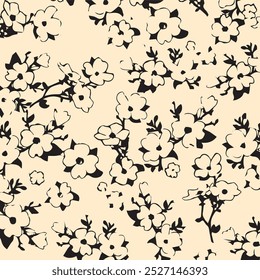 Botanische bloemvector naadloos patroon met rozen kruiden en bladeren grote set achtergrond met bloemen
