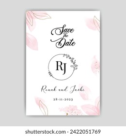 Botanical and Floral Wedding Invitation Card.Illustrator and designer. Wedding Invites, save the date, Birthday Invites, Video Invites, E-Cards.