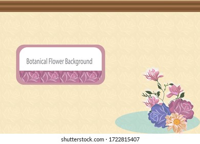 Botanical Flower Background 2,vector based,eps 10 file type