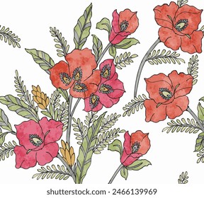 diseño botánico floral, Vector de la naturaleza