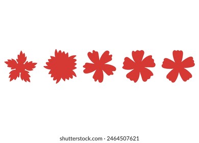 Botanical flower design set. Decorative floral icon