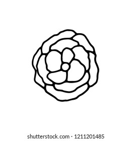 botanical flower garden element icon. hand drawing isolated object.