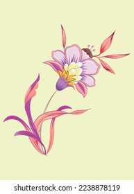 a botanical flower illustration art