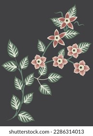 a botanical flower illustration art