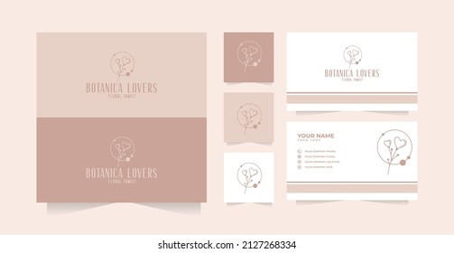 Botanical Flower logo design inspiration and business card