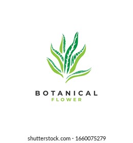 Botanical Flower Logo Template. Vector illustration