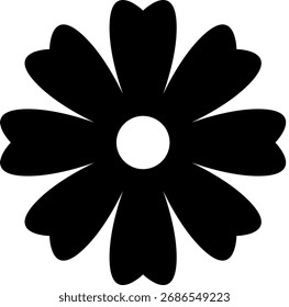 Botanische Blütenform - Draufsicht