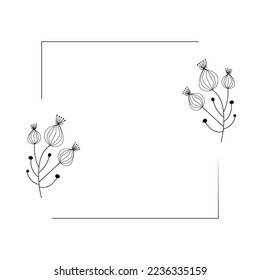 Botanical flowers frame. Vector Illustration. Vector 10ESP