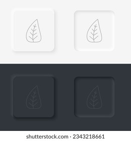 Botanical, forest, neumorphic style button
