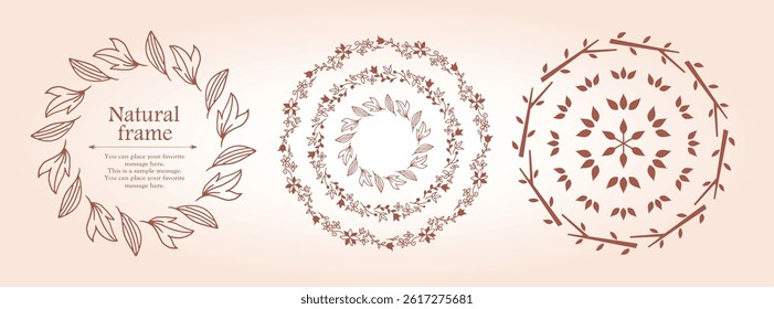 Botanical Frame Design Set for Elegant Layouts