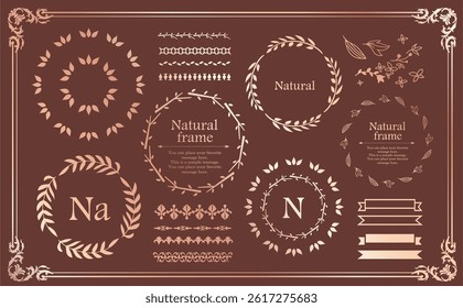 Botanical Frame Design Set for Elegant Layouts