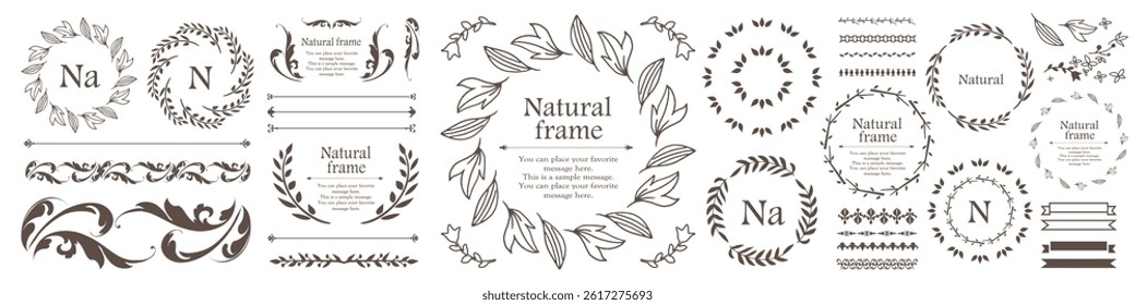 Botanical Frame Design Set for Elegant Layouts