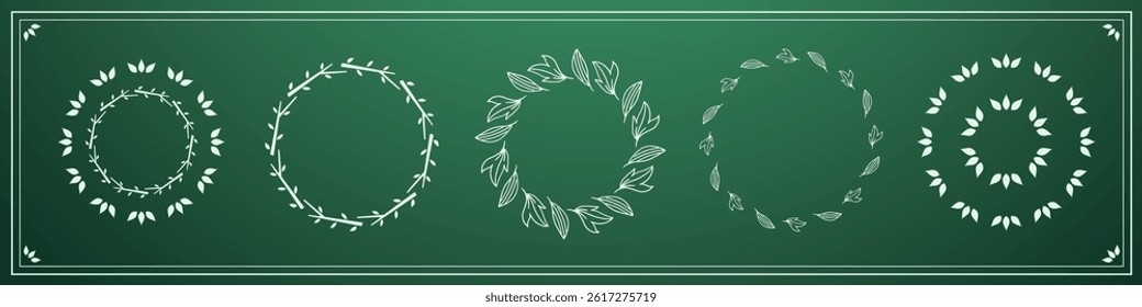 Botanical Frame Design Set for Elegant Layouts