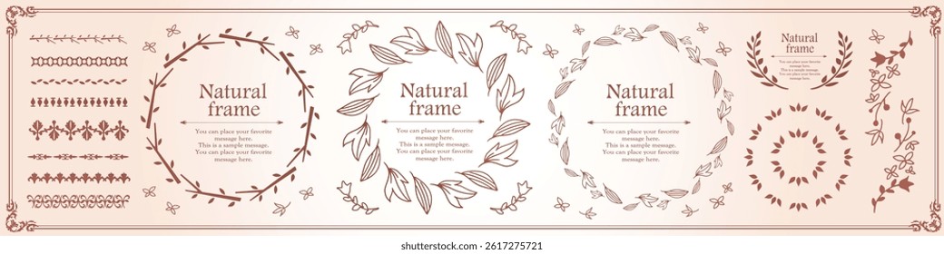 Botanical Frame Design Set for Elegant Layouts