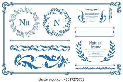 Botanical Frame Design Set for Elegant Layouts
