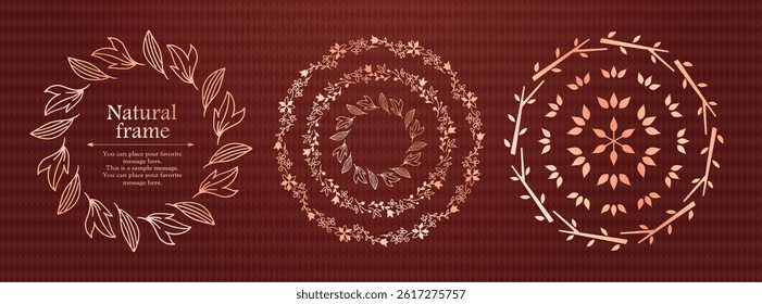Botanical Frame Design Set for Elegant Layouts