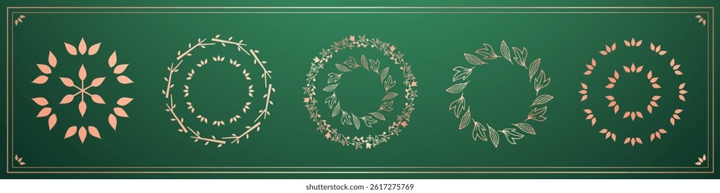 Botanical Frame Design Set for Elegant Layouts