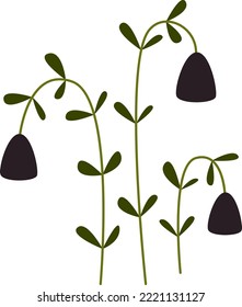 Botanical garden flower simple vector illustration on white background for web banners mobile app social media