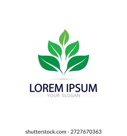Diseño del logotipo de la hoja del jardín botánico para el parque de la Naturaleza Marca ecológica ecológica ecológica