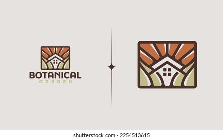 Botanical Garden Logo Template. Universal creative premium symbol. Vector illustration. Creative Minimal design template. Symbol for Corporate Business Identity