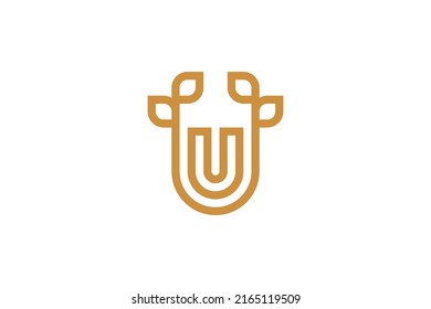 Botanical Garden Monoline Logo Vector