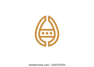 Botanical Garden Monoline Logo Vector
