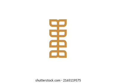 Botanical Garden Monoline Logo Vector