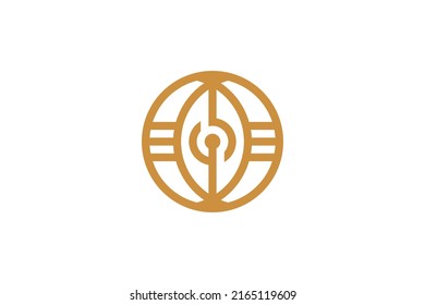 Botanical Garden Monoline Logo Vector