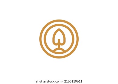 Botanical Garden Monoline Logo Vector