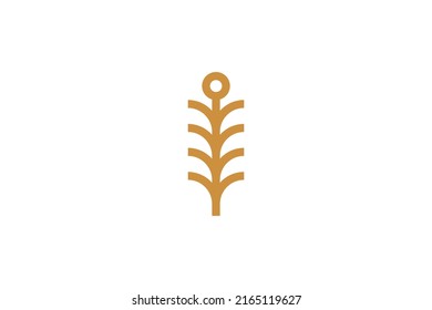 Botanischer Garten Monoline Logo-Vektorgrafik