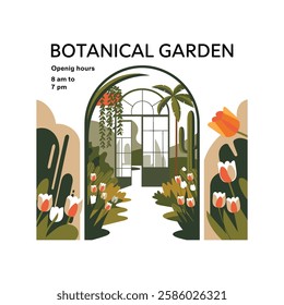 Botanical Garden Poster Template Design