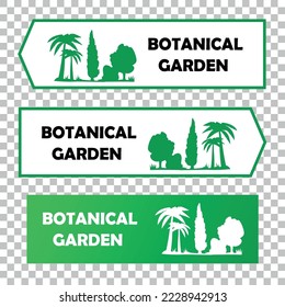 Ilustración del vector Señales del jardín botánico