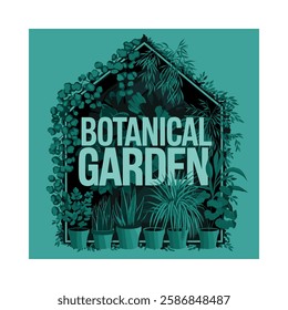 Botanical Garden vector Template Design.