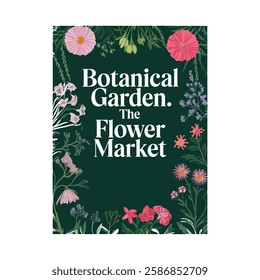 Botanical Garden vector Template Design.