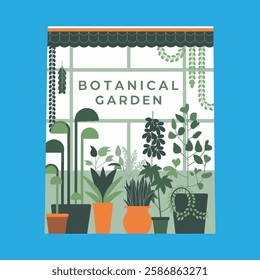 Botanical Garden vector Template Design.