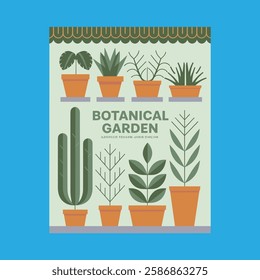 Botanical Garden vector Template Design.