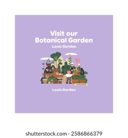 Botanical Garden vector Template Design.