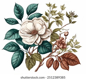 Botanical Garden Antiguas Flor. Ilustración botánica de Antiguas, ilustración de flores de Antiguas, impresión floral, arte floral de la pared,...