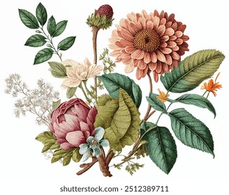 Botanical Garden Antiguas Flor. Ilustración botánica de Antiguas, ilustración de flores de Antiguas, impresión floral, arte floral de la pared,...