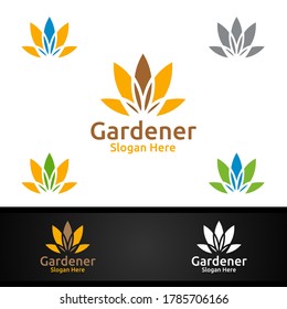 Botanical Gardener Care Logo Design