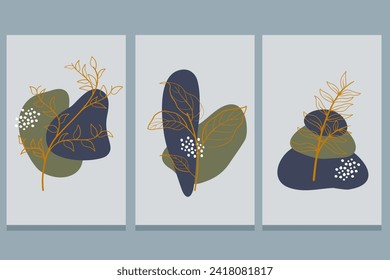 Botanical gold wallpaper and background 