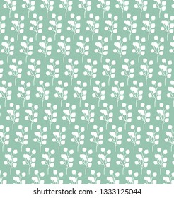 Botanical green leaf pattern abstract modern