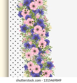 Botanical greeting invitation card template design