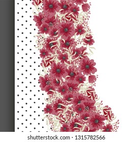 Botanical greeting invitation card template design